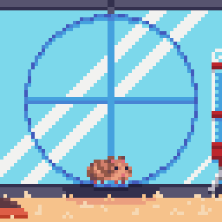 hamster on wheel